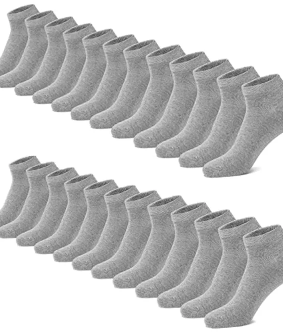 12 Pairs Mens Plain Solid Cotton Sports Ankle Athletic Socks Low Cut Size 9-13